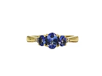 10K Yellow Gold Tanzanite & Diamond Ring, size 7