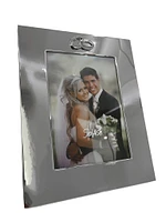 5X7" Silver Plated Frame with Double Ring Icon
