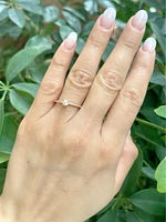 10K Rose Gold 0.30cttw Canadian Diamond Ring, Size 6.5
