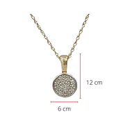 10K White & Yellow Gold 0.10cttw Diamond Pendant, 18"
