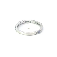 10K White Gold Tanzanite & Diamond Ring, size 6.5