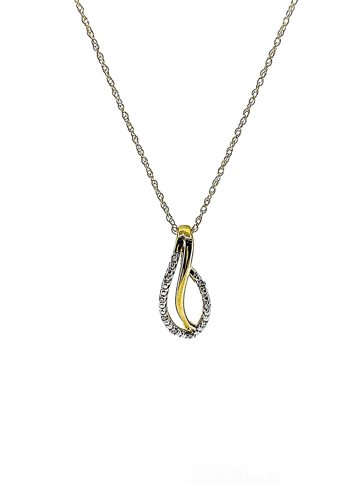 10K Yellow Gold Diamond Pendant