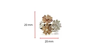 14K Tri Tone Gold 0.30cttw Diamond Ring, size 5.5