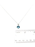 London Blue Topaz and Diamond Pendant