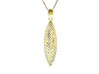 10K Yellow Gold 0.10cttw Diamond Pendant, 18"