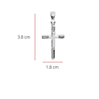 10K White Gold Cross Charm