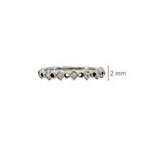 10K White Gold 0.14cttw Princess Cut Diamond Ring, size 6.5