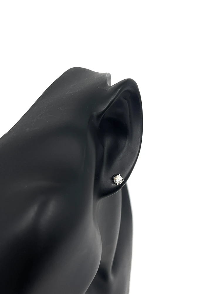 14K White Gold 0.50cttw Round Cut Canadian Diamond Stud Earrings