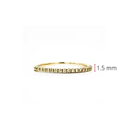 14K Yellow Gold 0.15cttw Yellow Diamond Ring, size 6.5