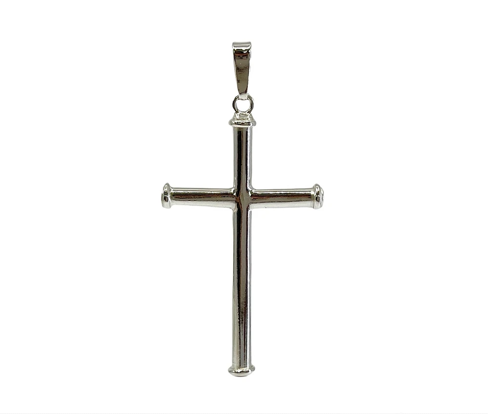 925 Sterling Silver Cross Pendant - 48mm x 23mm