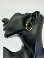 10K Gold 27mm Sleeper/Keeper/Hoop Earrings