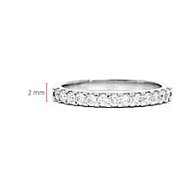 14K White Gold 0.40ctts Round Cut Diamond Wedding Band