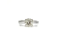 14K White Gold 1.52cttw Diamond Solitaire Engagement Ring, size 6.5