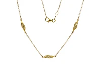 10K Yellow Gold 0.45cttw Diamond Necklace - 20"