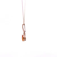 10K Yellow Gold cttw Diamond and Citrine Pendant