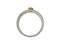 Silver & 18K Yellow Gold Plated Amethyst Ring, 8