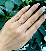 10K Yellow Gold 0.22cttw Aquamarine and 0.03cttw Diamond Ring