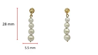 14K Yellow Gold Fresh Water Pearl Earring