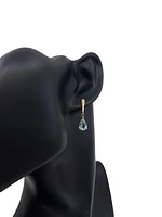 14K Yellow Gold 2.40cttw Aquamarine Earrings