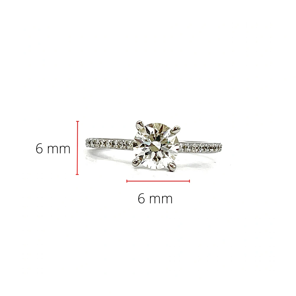 14K Gold 1.23cttw Lab Grown Diamond Engagement Ring - /