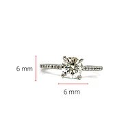 14K Gold 1.23cttw Lab Grown Diamond Engagement Ring - /