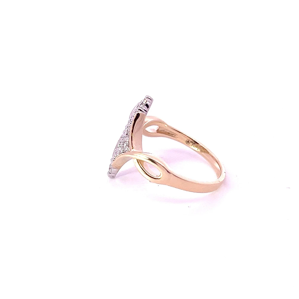 10K Yellow Gold 0.50cttw Diamond Ring - size 6.5