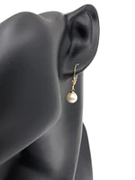 14K Gold 7-7.5mm Cultured Pearl Earrings with Lever Backs