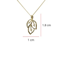 10K Yellow Gold 0.03cttw Diamond Necklace, 18"