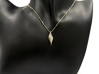 10K White, Yellow & Rose Gold 0.21cttw Diamond Pendant, 18"