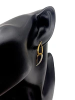 10K Yellow Gold Diamond Dangle Earrings 0.25cttw