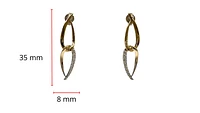 10K Yellow Gold Diamond Dangle Earrings 0.25cttw