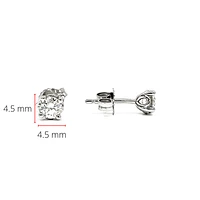 14K White Gold 0.40cttw Round Cut Canadian Diamond Stud Earrings