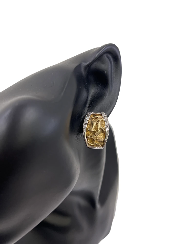 Silver/Gold Plated CZ Earrings