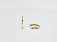 10K Gold 0.04cttw Diamond Hoop / Huggie / Hinged Earring