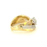 14K Yellow Gold 1.78cttw Round Brilliant Cut Lab Grown Diamond Ring, 6 - / White