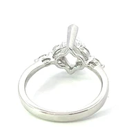 14K Marquise Cut Diamond Ring - Mount Only (No centre diamond) / Gold