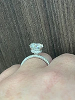 14K White Gold 3.62cttw Lab Grown Diamond Engagement Ring - /