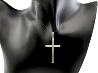 925 Sterling Silver Cross Pendant - 48mm x 23mm