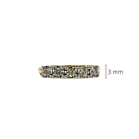 10K Yellow Gold Diamond 0.33cttw Illusion Setting Ring, Size 6.5