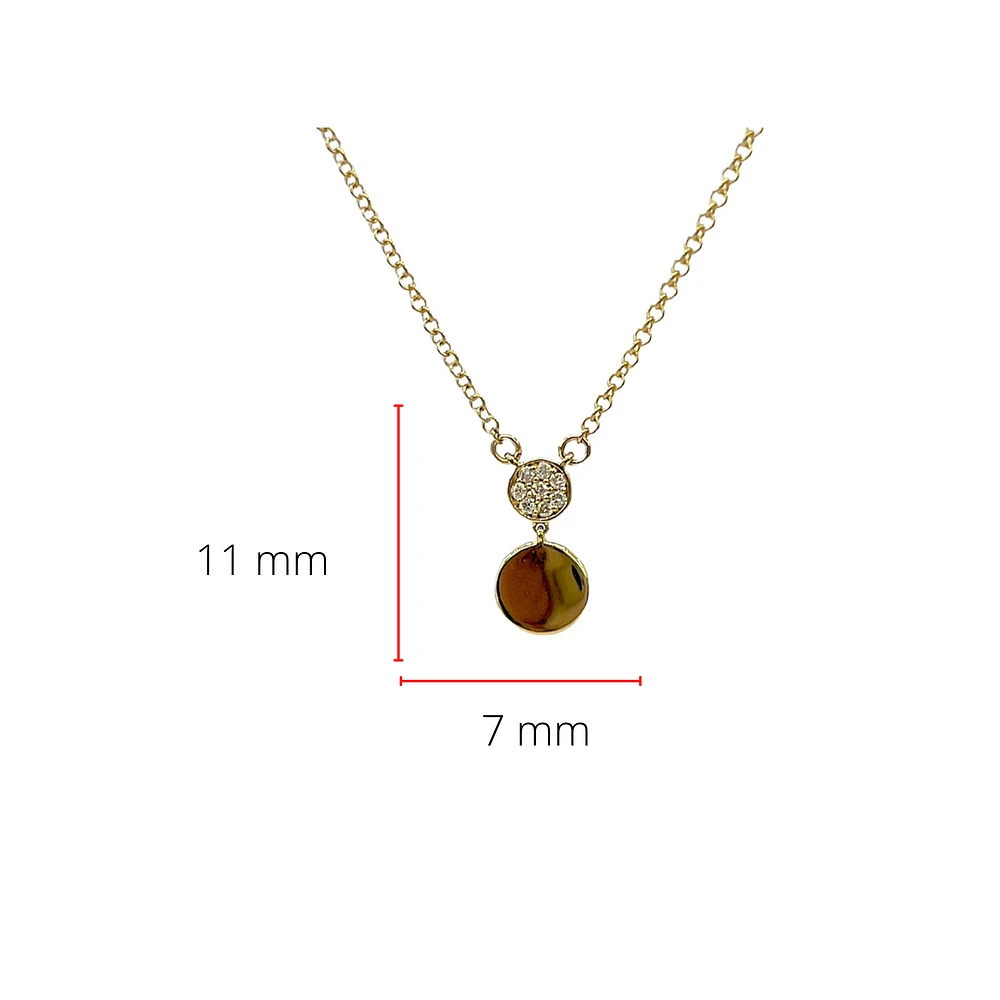 10K Yellow Gold 0.04cttw Diamond Necklace - 18"