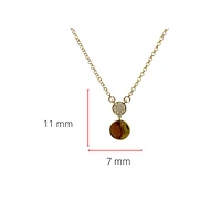 10K Yellow Gold 0.04cttw Diamond Necklace - 18"