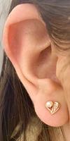 Rose Gold Pearl & Diamond Earrings