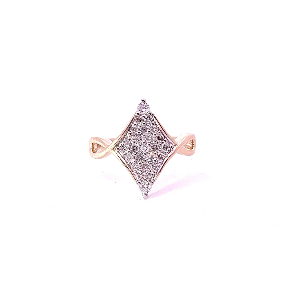 10K Yellow Gold 0.50cttw Diamond Ring - size 6.5