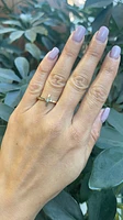 10K Yellow Gold 0.01cttw Diamond Cross Ring, size 6