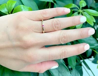 10K Yellow Gold 0.07cttw Genuine Ruby Ring, size 6