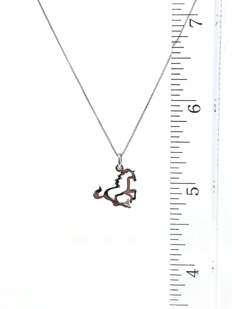 Diamond Horse Pendant