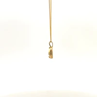 10K Yellow Gold Genuine Opal Pendant