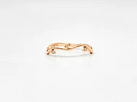 10K Rose Gold 0.024cttw Diamond Ring- Size 6.5