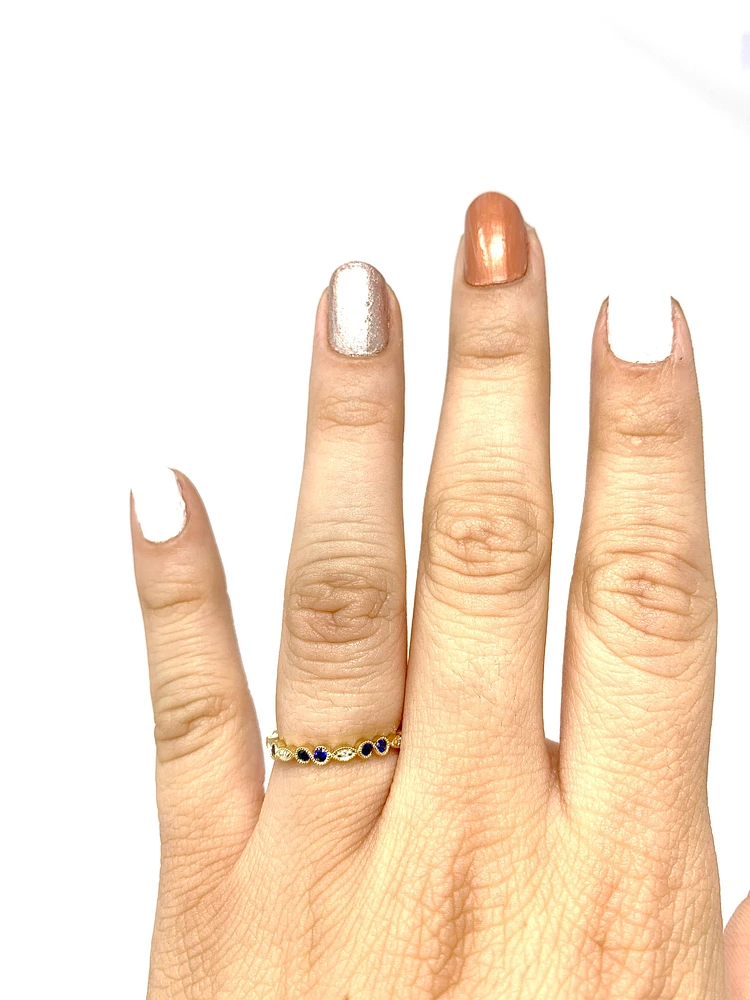 Sapphire & Diamond Ring