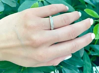 14K White Gold 0.40ctts Princess Cut Diamond Wedding Band